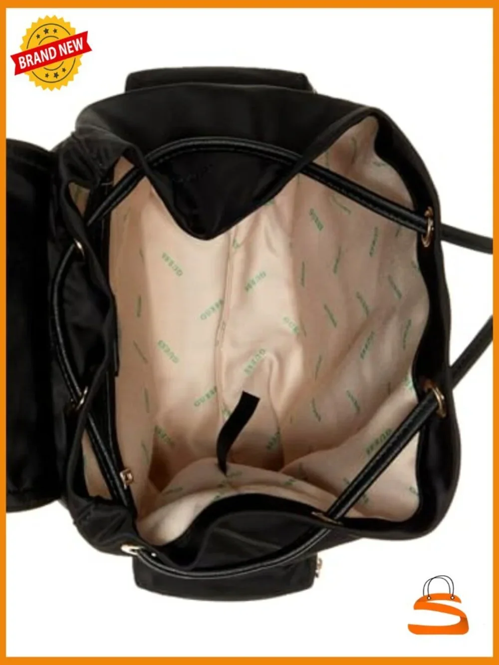 Eco Gemma Backpack Drawstring Flap Nylon Backpack Daypack